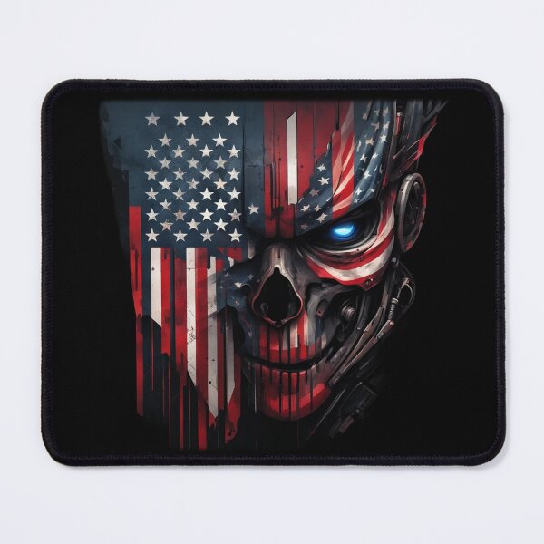 Item preview, American Flag, Cyborg, Abstract, Military designed and sold by Burn-Ego.