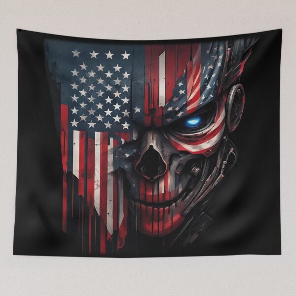 Item preview, American Flag, Cyborg, Abstract, Military designed and sold by Burn-Ego.