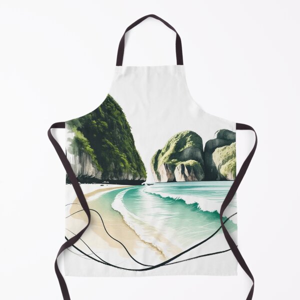 Item preview, Maya Bay Sugar Sand, Phi Phi Islands, Thailand, Line Art designed and sold by ArtfulMiller.