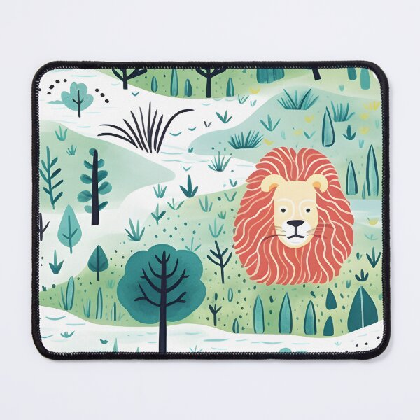 Item preview, Lion seamless pattern designed and sold by ooHalloo.