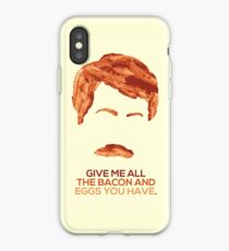 Ron Swanson (Nick Offerman) - A Breakfast Hero iPhone Case