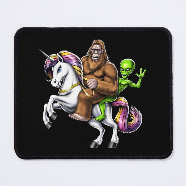 Item preview, Bigfoot Alien Riding Unicorn designed and sold by underheaven.
