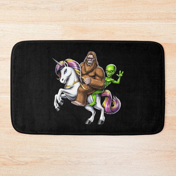 Item preview, Bigfoot Alien Riding Unicorn designed and sold by underheaven.
