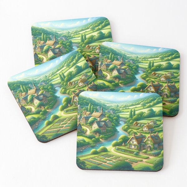 Item preview, Enchanted Village Retreat designed and sold by BestArtByArvind.