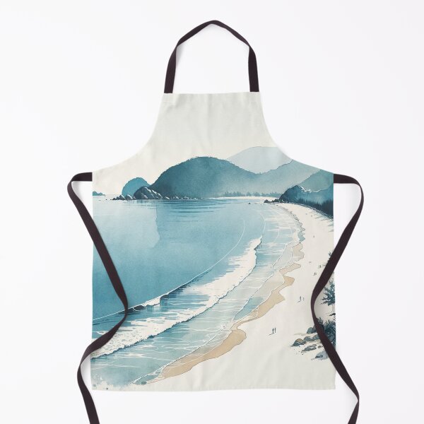 Item preview, Da Nang White-Sand Beach, Da Nang, Vietnam, Watercolor designed and sold by ArtfulMiller.