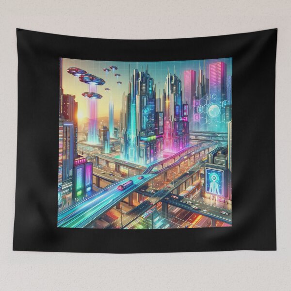 Item preview, Neon Metropolis designed and sold by BestArtByArvind.