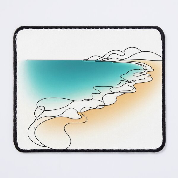 Item preview, Grand Anse Beach, Grenada, Single Line Artwork designed and sold by ArtfulMiller.