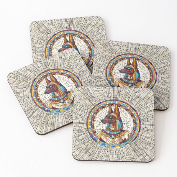 Item preview, Egyptian Anubis -Mosaic Art designed and sold by k9printart.