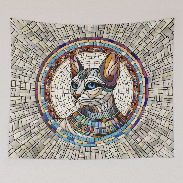 Item preview, Egyptian Cat -Mosaic Art designed and sold by k9printart.