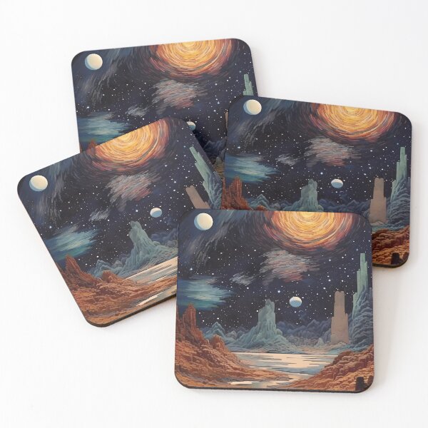 Item preview, Celestial Beauty: Vibrant Galactic Landscape Art. designed and sold by GiveMeMood.