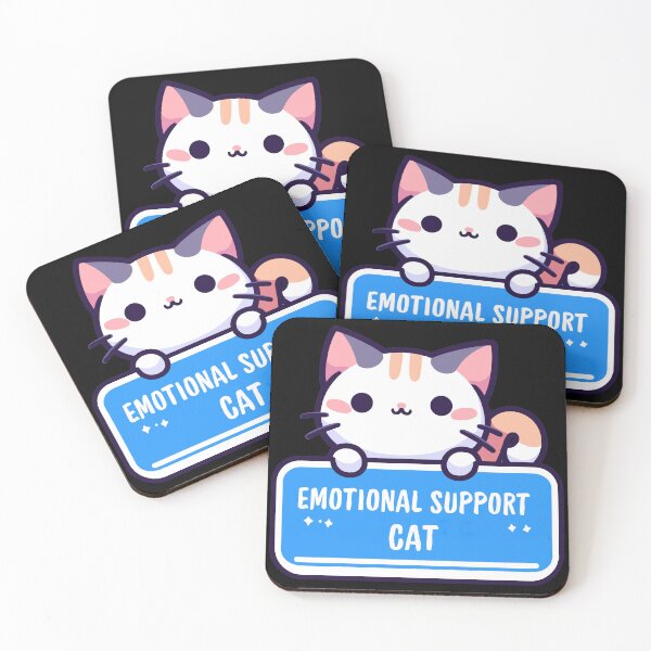 Item preview, Kawaii Emotional Support Cat designed and sold by TomFrontierArt.