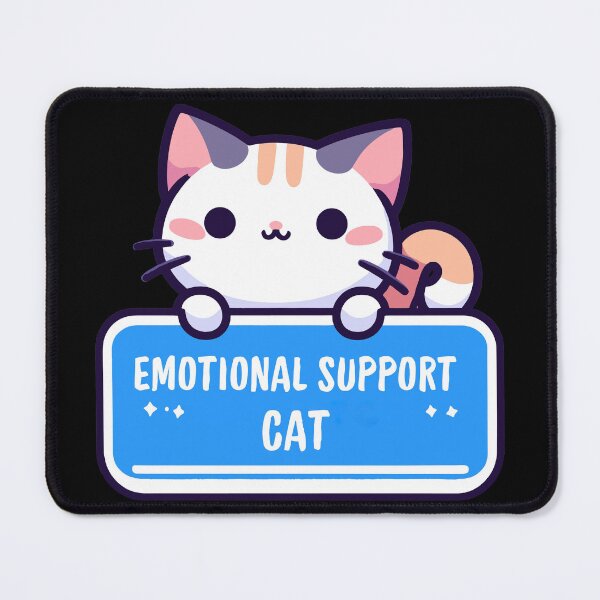 Item preview, Kawaii Emotional Support Cat designed and sold by TomFrontierArt.