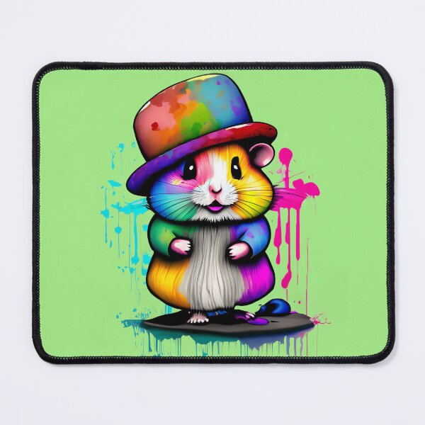 Item preview, Hamster wearing a colorful hat designed and sold by Firas Aljazzar.