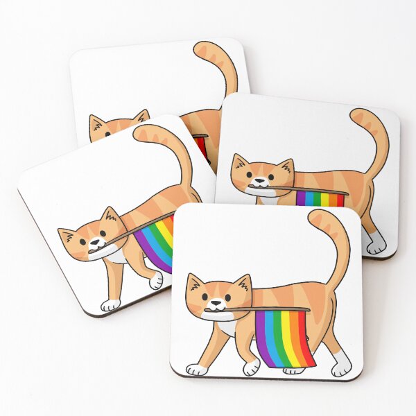 Item preview, Rainbow Pride Cat designed and sold by doodlecats.