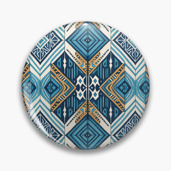Item preview, Blue symmetrical boho pattern 18583 b xl designed and sold by pASob-dESIGN.