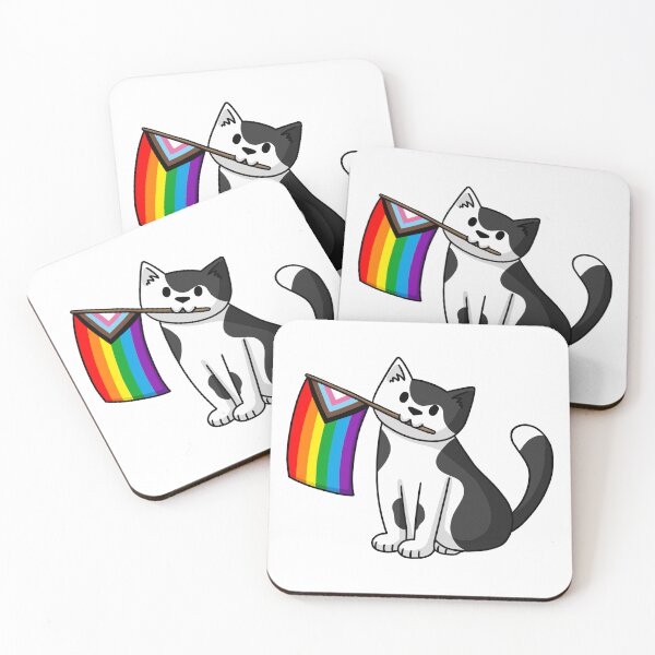 Item preview, Progress Pride  Pride Cat designed and sold by doodlecats.