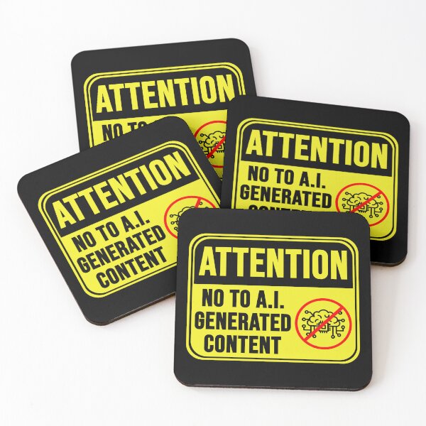 Item preview, No To  A.I. Generated Content designed and sold by MarkMySign.