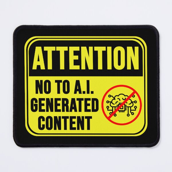 Item preview, No To  A.I. Generated Content designed and sold by MarkMySign.