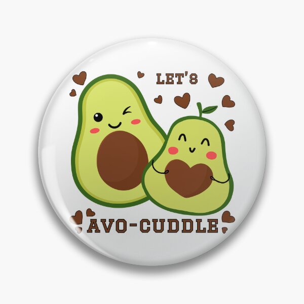 Item preview, Lets Avo-Cuddle Cute Kawaii Avocados Cartoon Avocuddle  designed and sold by wejollydigitals.