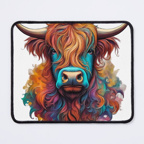 Item preview, Colourful Highland Cow designed and sold by Zenvo.