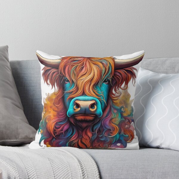 Item preview, Colourful Highland Cow  designed and sold by Zenvo.
