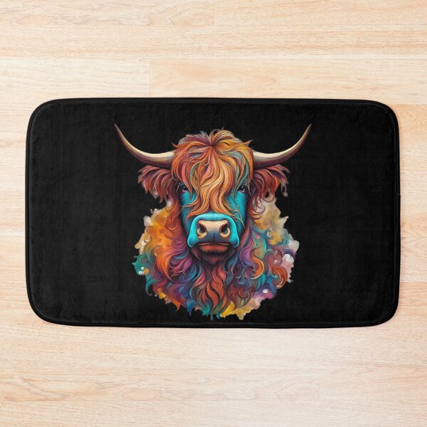 Item preview, Colourful Highland Cow  designed and sold by Zenvo.