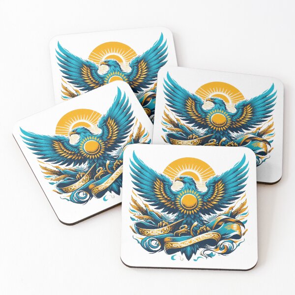 Item preview, Kazakhstan eagle coat of arms flag dynamic gift designed and sold by Pineapple-Tree.