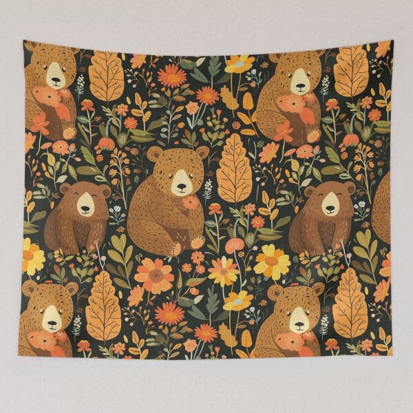 Item preview, bears in the Meadow flowers designed and sold by porbenjaporn.