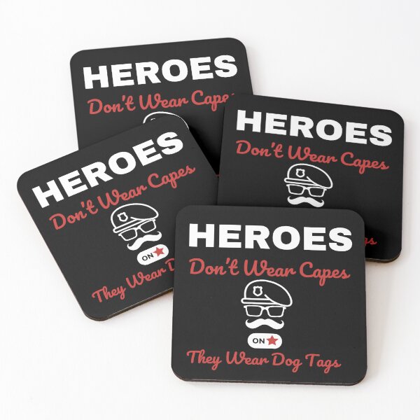 Item preview, Heroes Don't Wear Capes They Wear Dog Tags designed and sold by FridPix.