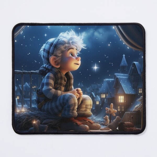 Item preview, Cute good night gnome looks out into the wonderful night designed and sold by Bettina Kienitz.
