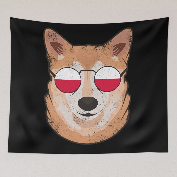 Item preview, Vintage Patriotic Shiba Inu Polish Flag designed and sold by feether-store.