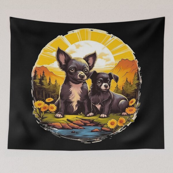 Item preview, Cute illustration of a chihuahua dog breed puppy designed and sold by NBSStore.