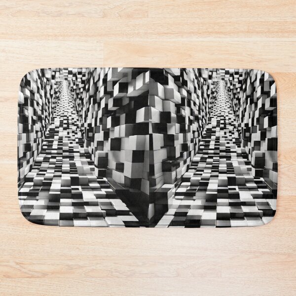 Item preview, 3d cubes composition way to infinity black and white retro urban style designed and sold by Carlos Gudino.