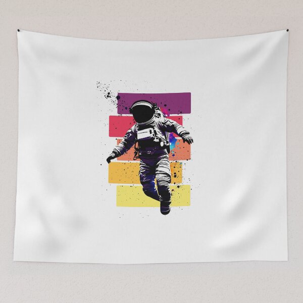 Item preview, Cosmic Freedom: Retro Illustration of the Floating Astronaut designed and sold by BubblyDelight.