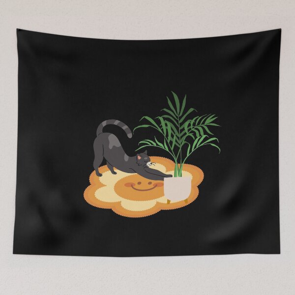 Item preview, Cat Stretching by the Plant designed and sold by ScoobyN.