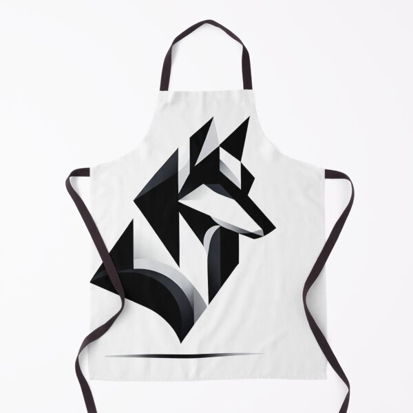 Item preview, Wolf Geometric Elegance: Abstract Monochrome Wolf Animal Silhouette designed and sold by MarvelloDesign.