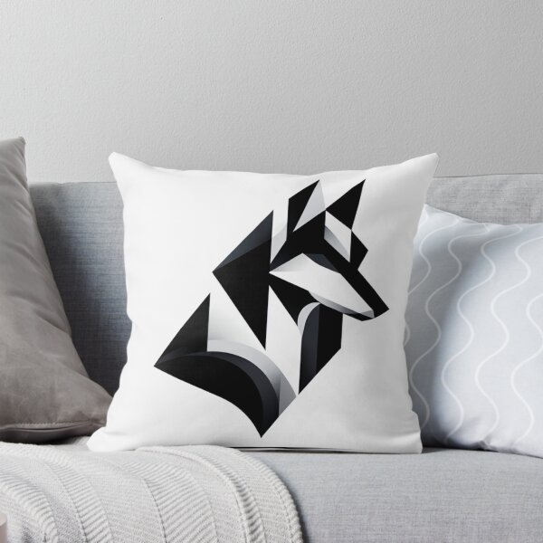 Item preview, Wolf Geometric Elegance: Abstract Monochrome Wolf Animal Silhouette designed and sold by MarvelloDesign.