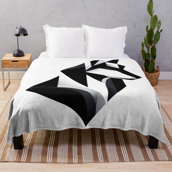 Item preview, Wolf Geometric Elegance: Abstract Monochrome Wolf Animal Silhouette designed and sold by MarvelloDesign.