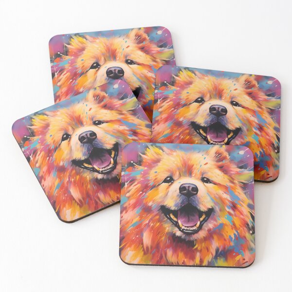 Item preview, Cute chow chow dog breed colorful abstract painting artwork designed and sold by NBSStore.