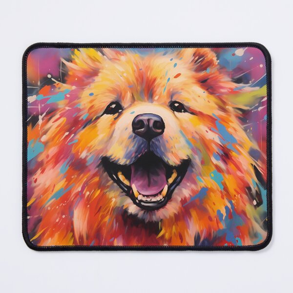 Item preview, Cute chow chow dog breed colorful abstract painting artwork designed and sold by NBSStore.