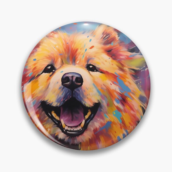 Item preview, Cute chow chow dog breed colorful abstract painting artwork designed and sold by NBSStore.