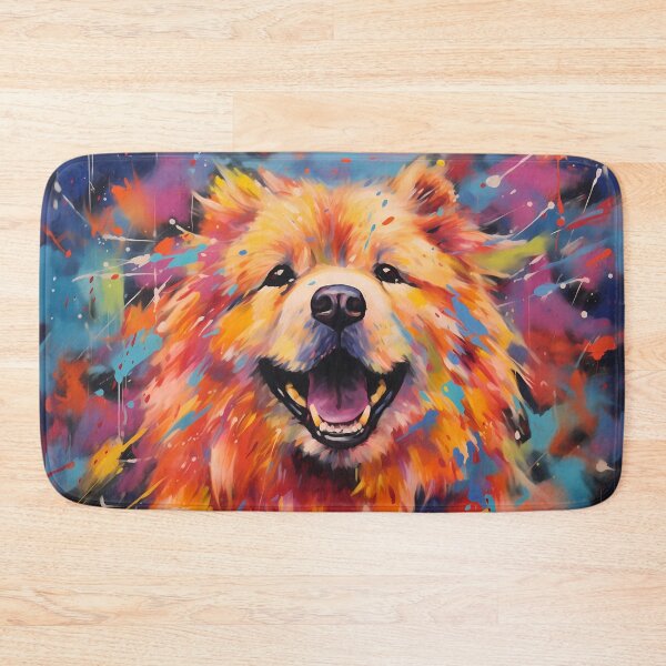 Item preview, Cute chow chow dog breed colorful abstract painting artwork designed and sold by NBSStore.