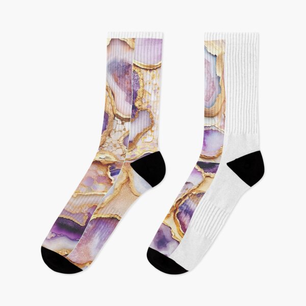 Item preview, amethyst geode purple colors minerals gemstones elegant stones gold pattern designed and sold by Anna Sacha.