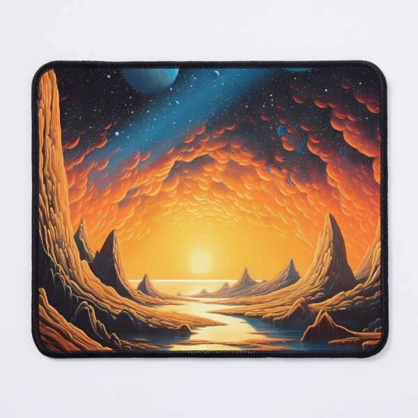 Item preview, Mystical River Flowing Through Alien Terrains - Celestial Wonders and Vibrant Hues. designed and sold by GiveMeMood.