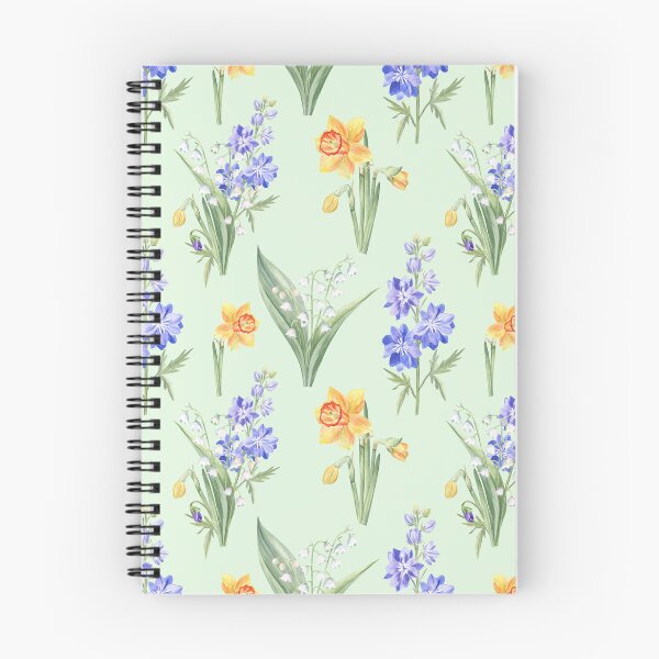 Item preview, Spring Flowers Pattern on Light Green designed and sold by Flowersforbear.