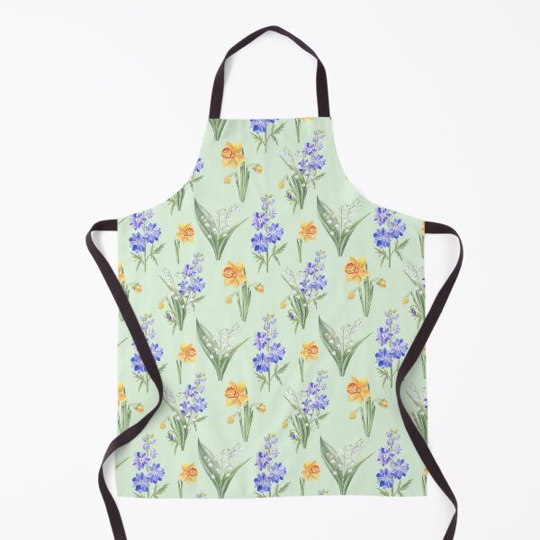 Item preview, Spring Flowers Pattern on Light Green designed and sold by Flowersforbear.