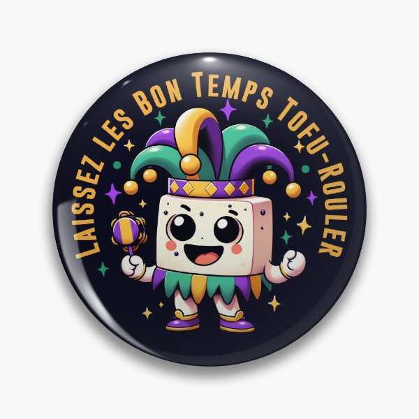Item preview, Vegan Mardi Gras Fiesta, Laissez les Bon Temps Tofu-Rouler Fun  designed and sold by GreenSlate.