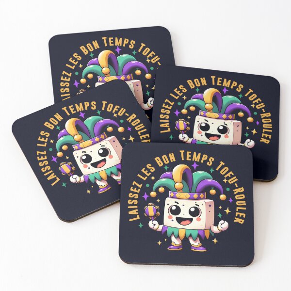Item preview, Vegan Mardi Gras Fiesta, Laissez les Bon Temps Tofu-Rouler Fun  designed and sold by GreenSlate.