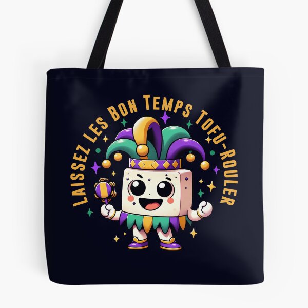 Item preview, Vegan Mardi Gras Fiesta, Laissez les Bon Temps Tofu-Rouler Fun  designed and sold by GreenSlate.