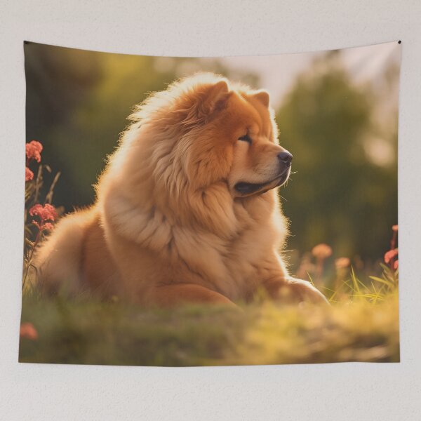 Item preview, Cute fluffy chow chow dog breed in nature photography designed and sold by NBSStore.